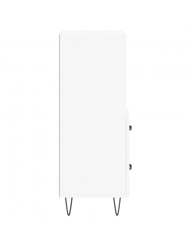 Credenza Bianca 34,5x34x90 cm in Legno Multistrato