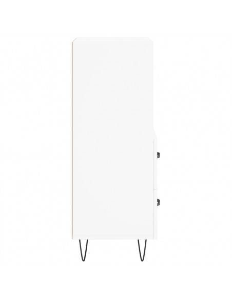 Credenza Bianca 34,5x34x90 cm in Legno Multistrato