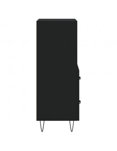 Credenza Nero 34,5x34x90 cm in Legno Multistrato