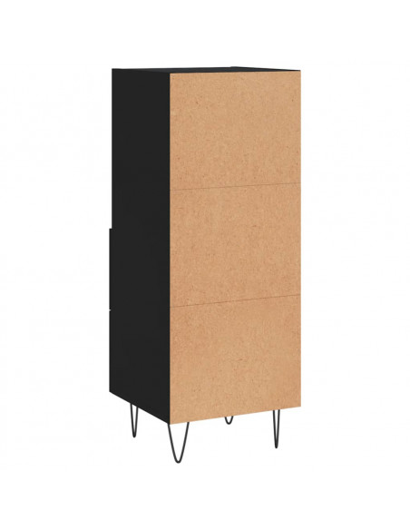 Credenza Nero 34,5x34x90 cm in Legno Multistrato