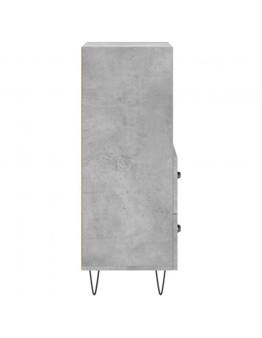 Credenza Grigio Cemento 34,5x34x90 cm in Legno Multistrato