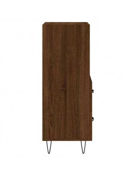 Credenza Rovere Marrone 34,5x34x90 cm in Legno Multistrato