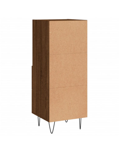 Credenza Rovere Marrone 34,5x34x90 cm in Legno Multistrato