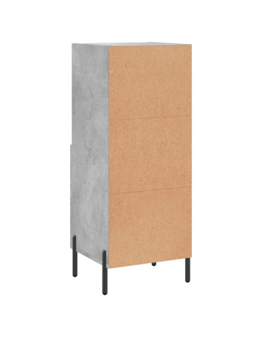 Credenza Grigio Cemento 34,5x34x90 cm in Legno Multistrato