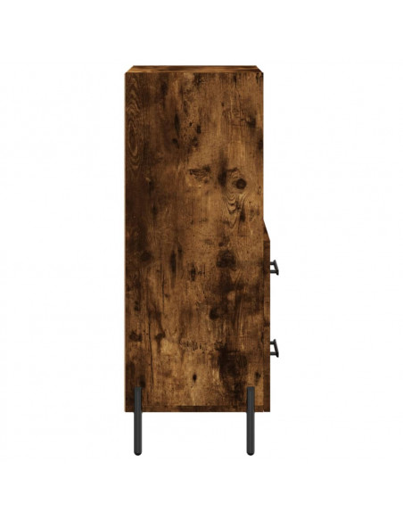 Credenza Rovere Fumo 34,5x34x90 cm in Legno Multistrato