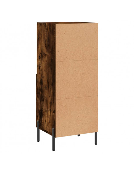Credenza Rovere Fumo 34,5x34x90 cm in Legno Multistrato