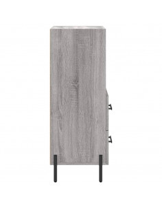 Credenza Grigio Sonoma 34,5x34x90 cm in Legno Multistrato 2