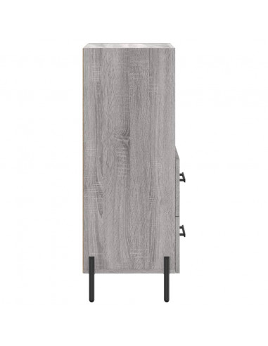 Credenza Grigio Sonoma 34,5x34x90 cm in Legno Multistrato