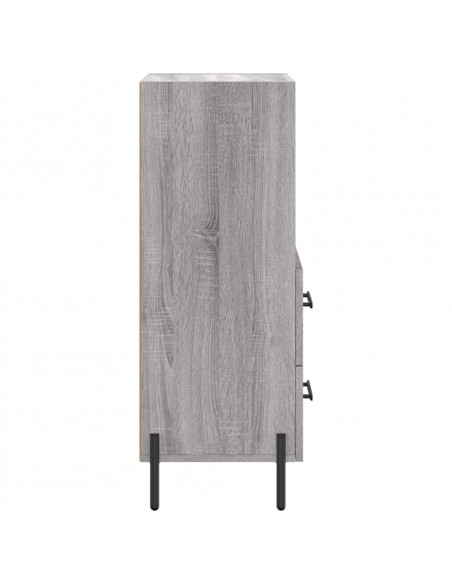 Credenza Grigio Sonoma 34,5x34x90 cm in Legno Multistrato