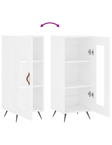Credenza Bianca 34,5x34x90 cm in Legno Multistrato