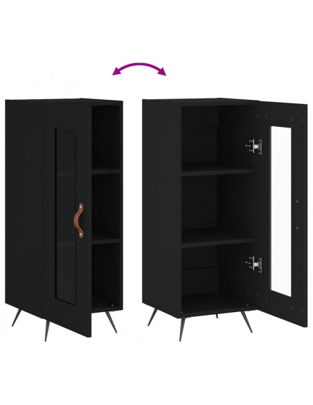 Credenza Nero 34,5x34x90 cm in Legno Multistrato