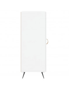 Credenza Bianco Lucido 34,5x34x90 cm in Legno Multistrato 2