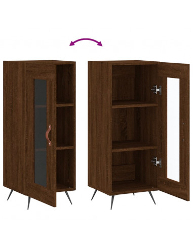 Credenza Rovere Marrone 34,5x34x90 cm in Legno Multistrato