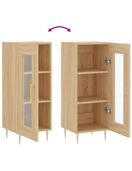Credenza Rovere Sonoma 34,5x34x90 cm in Legno Multistrato