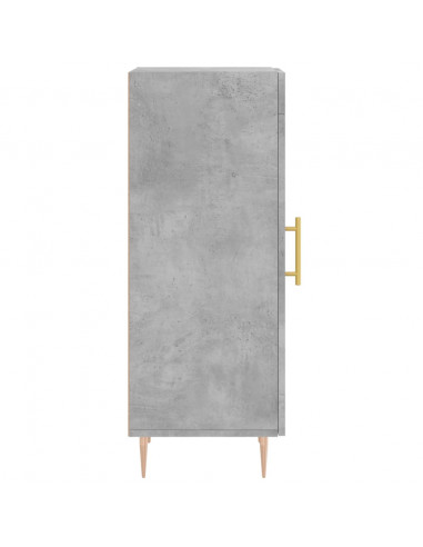 Credenza Grigio Cemento 34,5x34x90 cm in Legno Multistrato