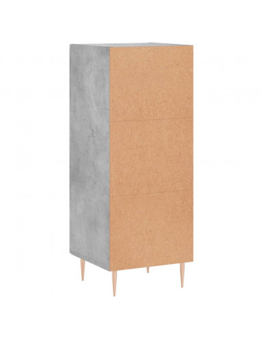 Credenza Grigio Cemento 34,5x34x90 cm in Legno Multistrato