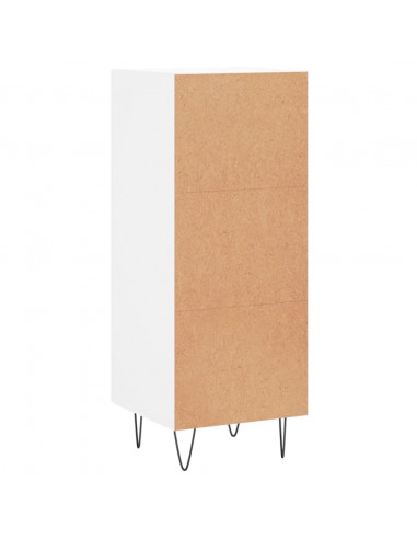 Credenza Bianca 34,5x34x90 cm in Legno Multistrato