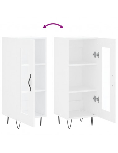 Credenza Bianca 34,5x34x90 cm in Legno Multistrato