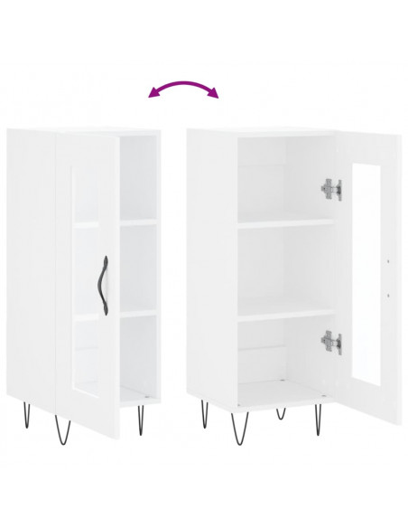 Credenza Bianca 34,5x34x90 cm in Legno Multistrato