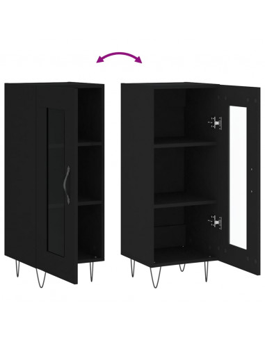 Credenza Nero 34,5x34x90 cm in Legno Multistrato