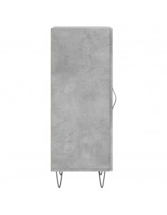 Credenza Grigio Cemento 34,5x34x90 cm in Legno Multistrato 2