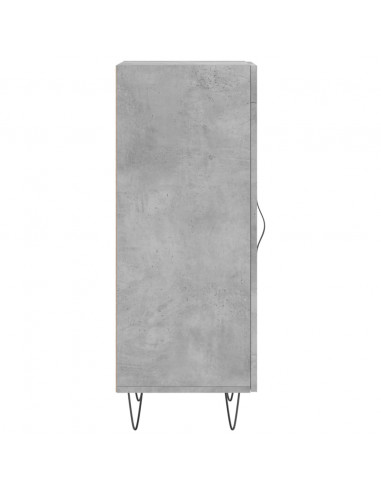 Credenza Grigio Cemento 34,5x34x90 cm in Legno Multistrato
