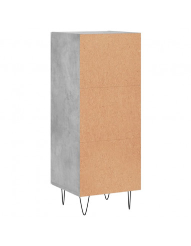 Credenza Grigio Cemento 34,5x34x90 cm in Legno Multistrato