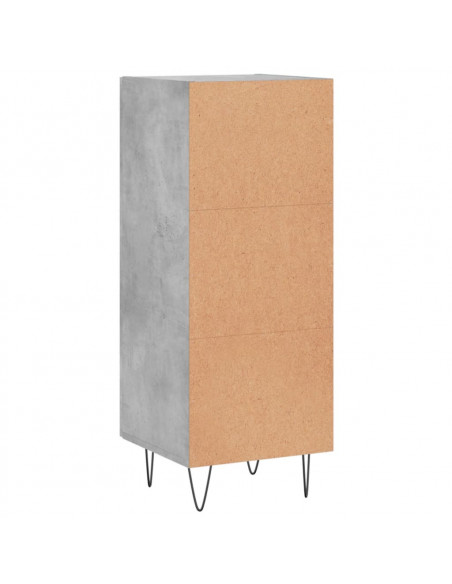 Credenza Grigio Cemento 34,5x34x90 cm in Legno Multistrato