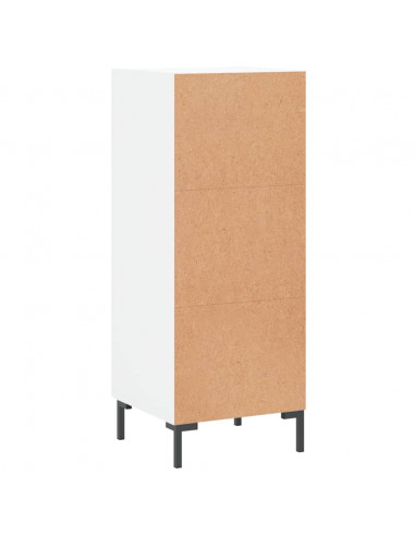 Credenza Bianca 34,5x34x90 cm in Legno Multistrato