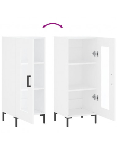 Credenza Bianca 34,5x34x90 cm in Legno Multistrato