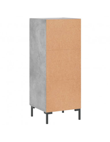 Credenza Grigio Cemento 34,5x34x90 cm in Legno Multistrato
