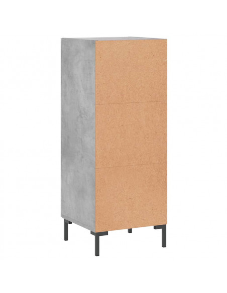 Credenza Grigio Cemento 34,5x34x90 cm in Legno Multistrato