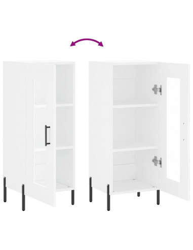 Credenza Bianca 34,5x34x90 cm in Legno Multistrato