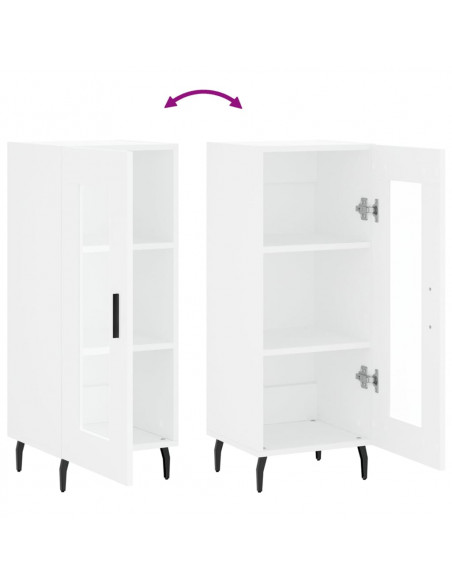 Credenza Bianca 34,5x34x90 cm in Legno Multistrato