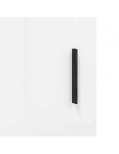 Credenza Bianco Lucido 34,5x34x90 cm in Legno Multistrato