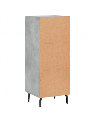Credenza Grigio Cemento 34,5x34x90 cm in Legno Multistrato
