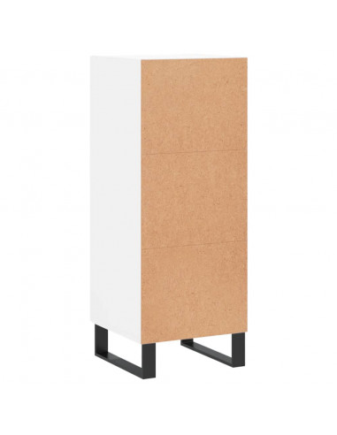 Credenza Bianca 34,5x34x90 cm in Legno Multistrato