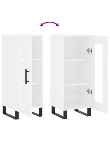 Credenza Bianca 34,5x34x90 cm in Legno Multistrato