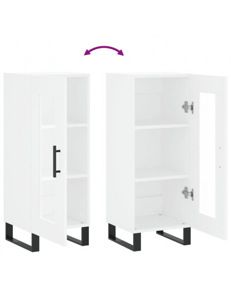 Credenza Bianca 34,5x34x90 cm in Legno Multistrato