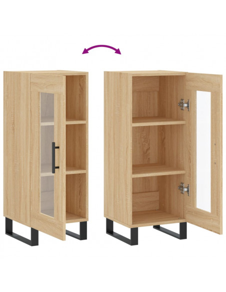 Credenza Rovere Sonoma 34,5x34x90 cm in Legno Multistrato