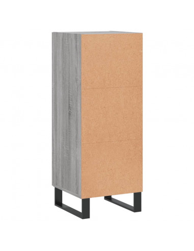 Credenza Grigio Sonoma 34,5x34x90 cm in Legno Multistrato