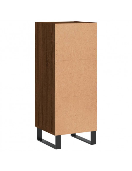 Credenza Rovere Marrone 34,5x34x90 cm in Legno Multistrato