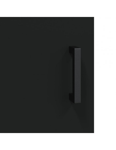Credenza Nero 34,5x34x90 cm in Legno Multistrato