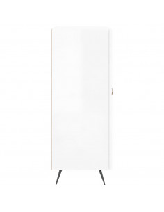 Credenza 69,5x34x90 cm in Legno Multistrato Bianco Lucido 2