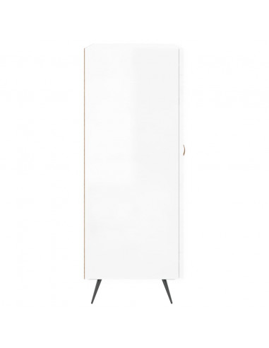Credenza 69,5x34x90 cm in Legno Multistrato Bianco Lucido
