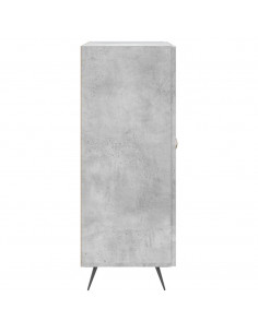 Credenza Grigio Cemento 69,5x34x90 cm in Legno Multistrato 2