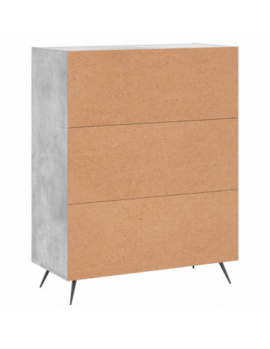 Credenza Grigio Cemento 69,5x34x90 cm in Legno Multistrato