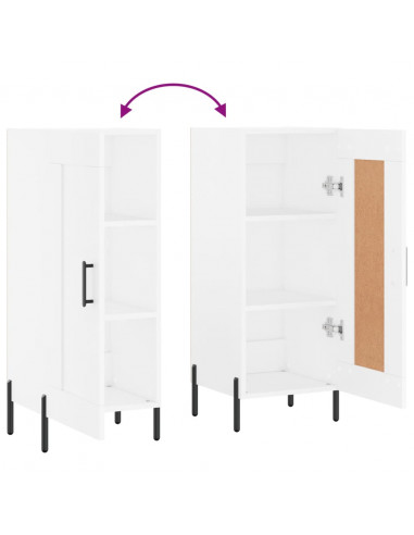 Credenza Bianca 34,5x34x90 cm in Legno Multistrato