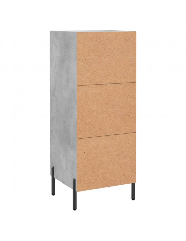 Credenza Grigio Cemento 34,5x34x90 cm in Legno Multistrato