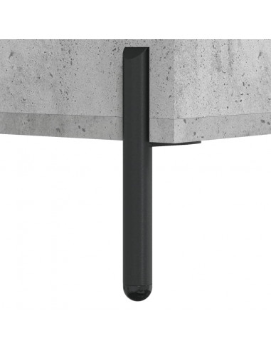 Credenza Grigio Cemento 34,5x34x90 cm in Legno Multistrato